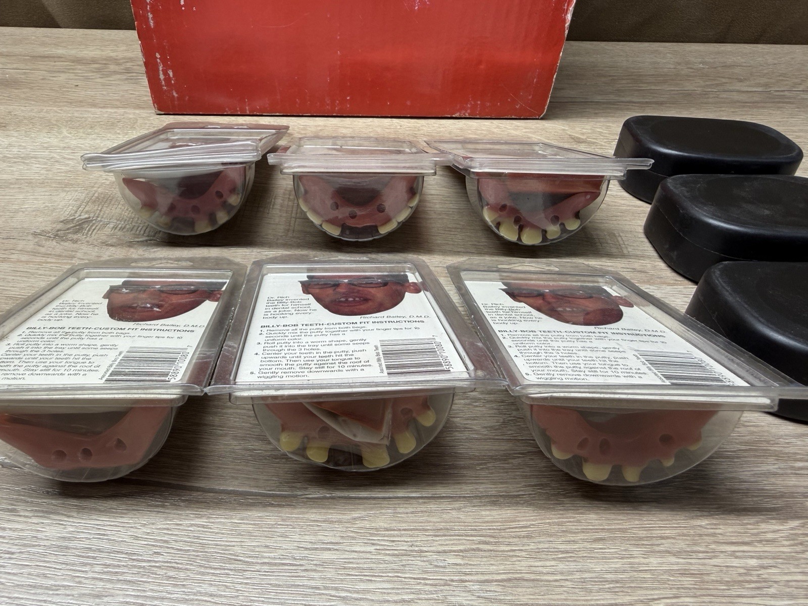 Vintage Billy-Bob Novelty Costume Teeth Point Of Sale Display Box W/ 6 Sets New