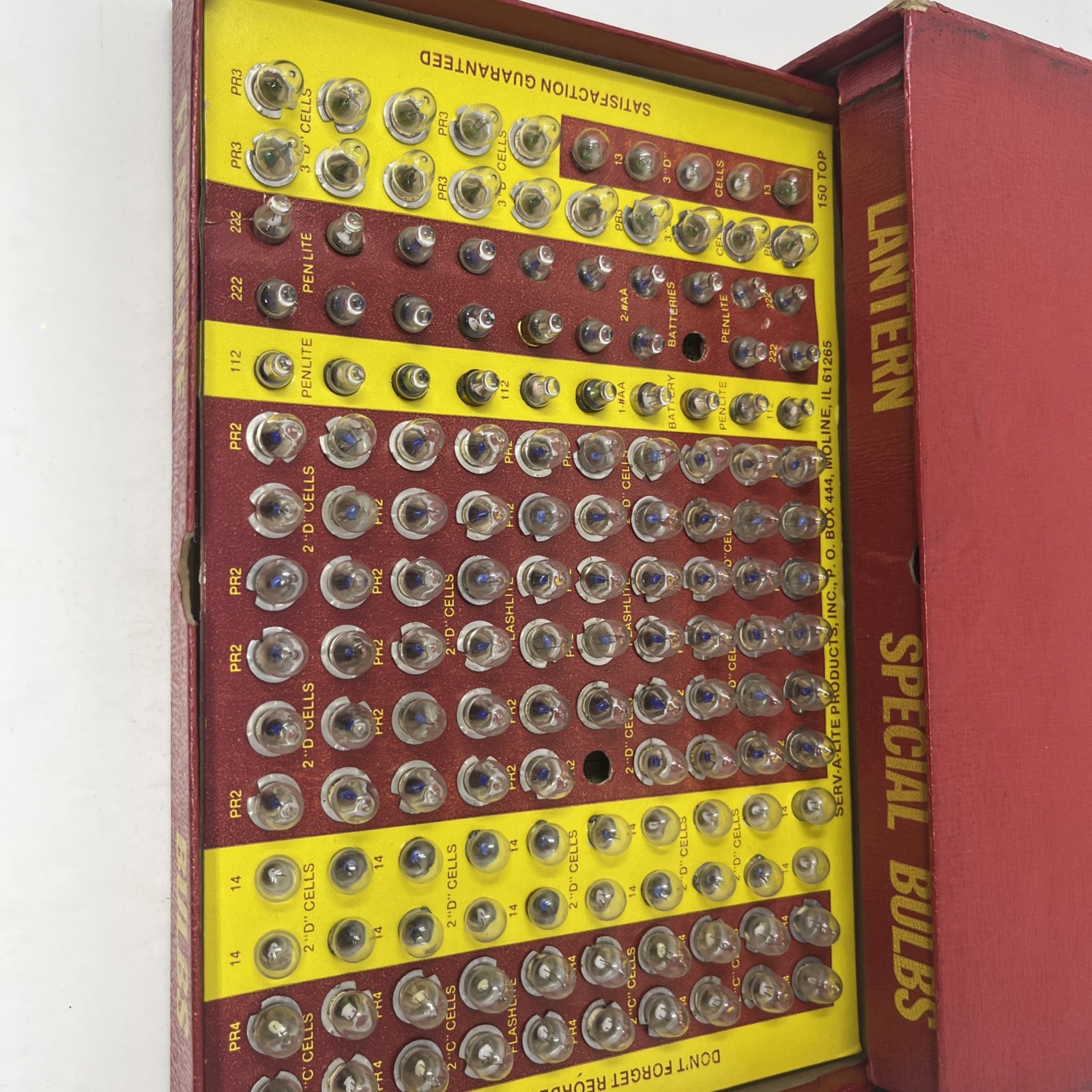 Vintage SERV-A-LITE Flashlite Bulb Merchandiser No. 300 – with Bulbs Display