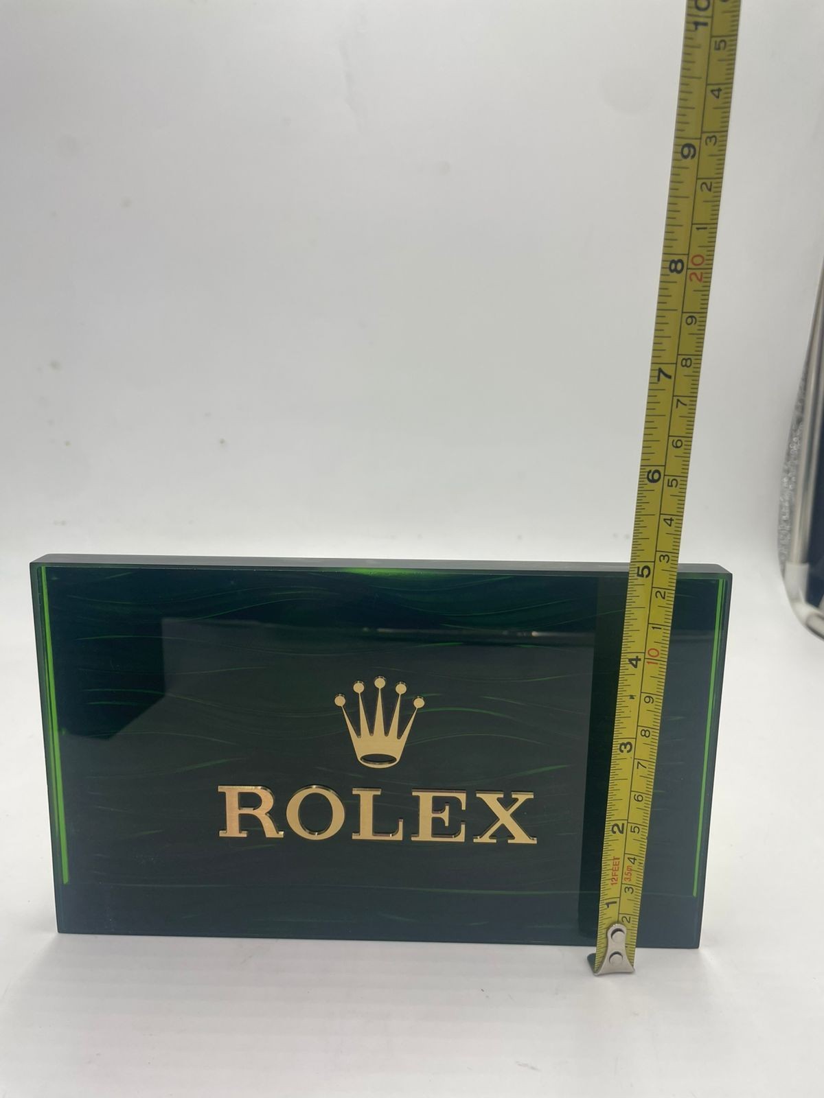 Rolex Store Acrylic Green Waves Displays 3pc Set