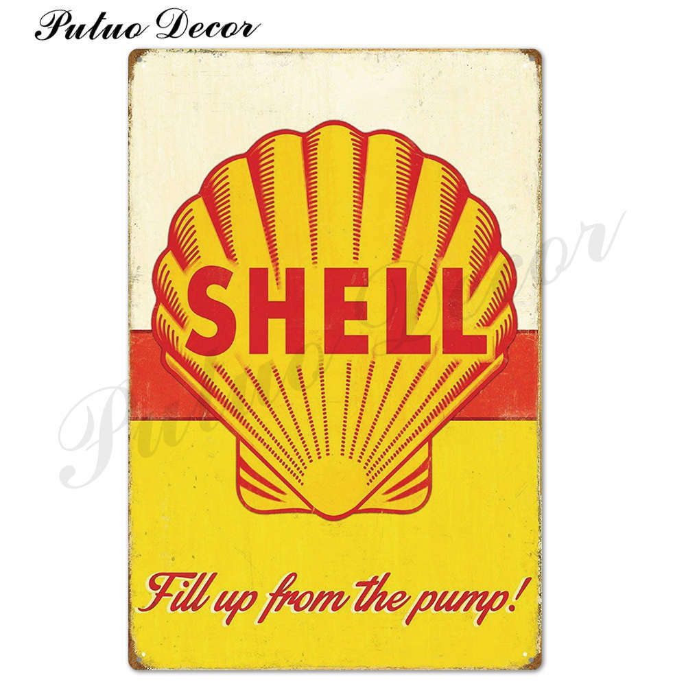 Vintage Metal Iron Petroleum Signs Retro Garage Decor Metal Plate Vintage Bar Pub