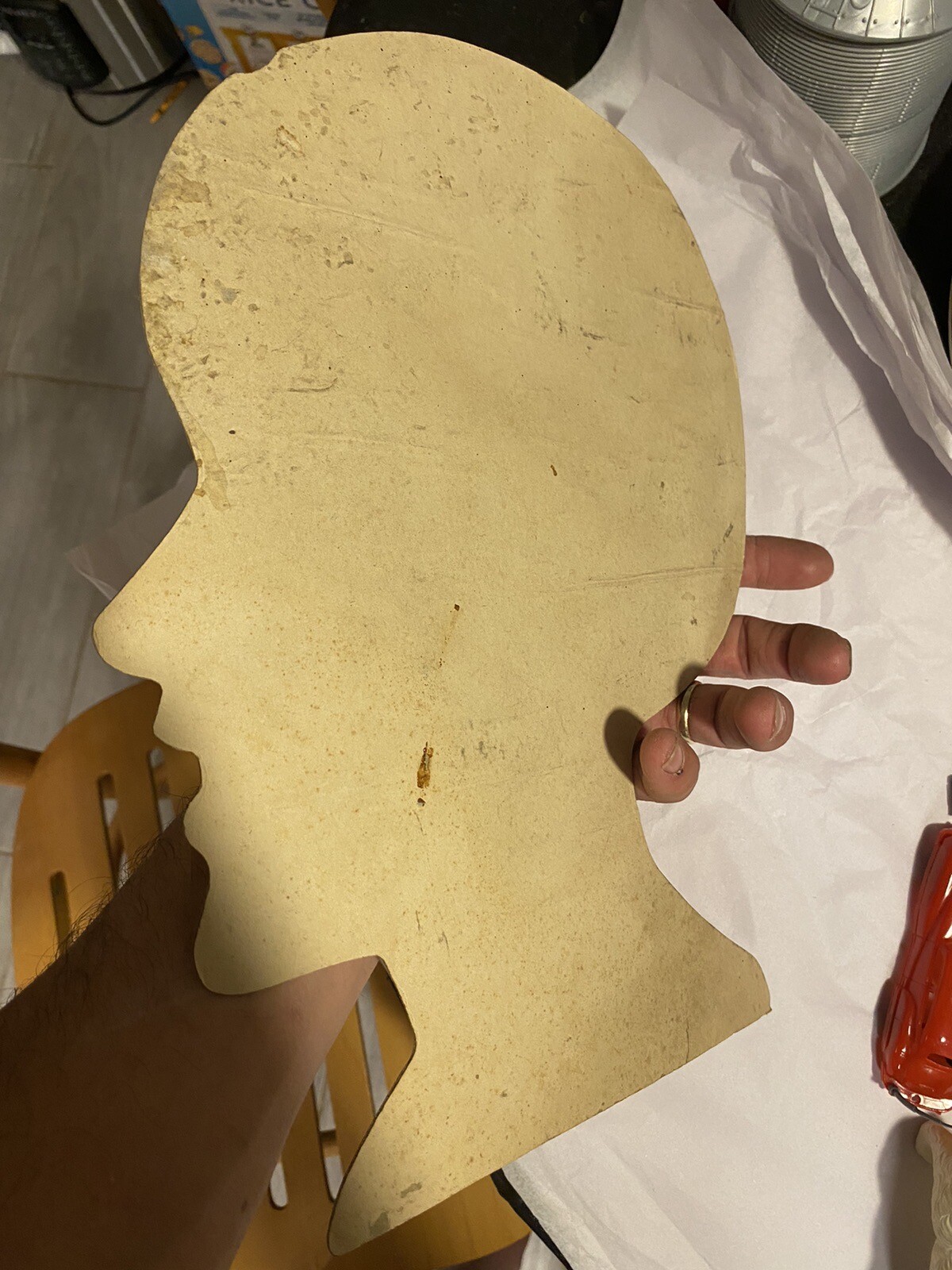 Hairnet Advertising Display Model Cardboard 1930s Vogue Sport Wave Hair Net