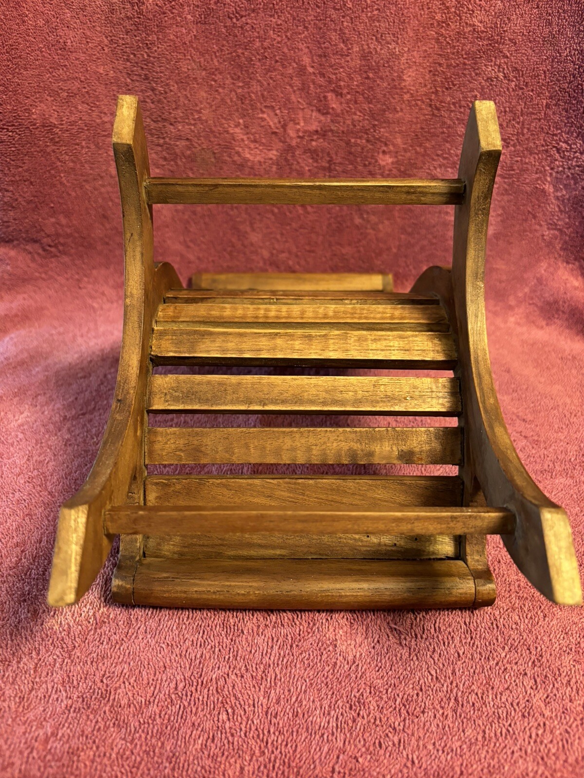 MINIATURE WALNUT HANDMADE OUTDOOR LOUNGE CHAIR SCALE MODEL PROTOTYPE￼