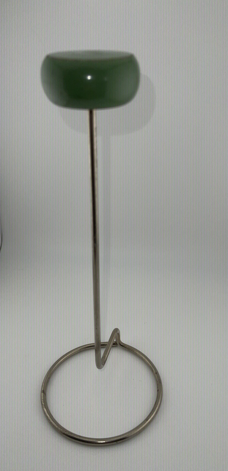 VINTAGE STORE DISPLAY HAT STAND METAL BASE WOOD TOP
