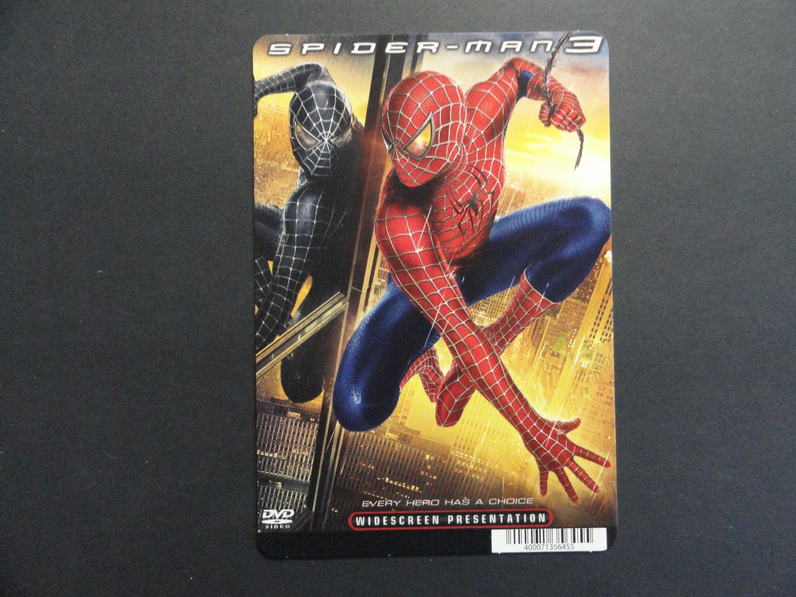 SPIDER-MAN 3 (TOBEY MAGUIRE) BLOCKBUSTER VIDEO STORE BACKER CARD