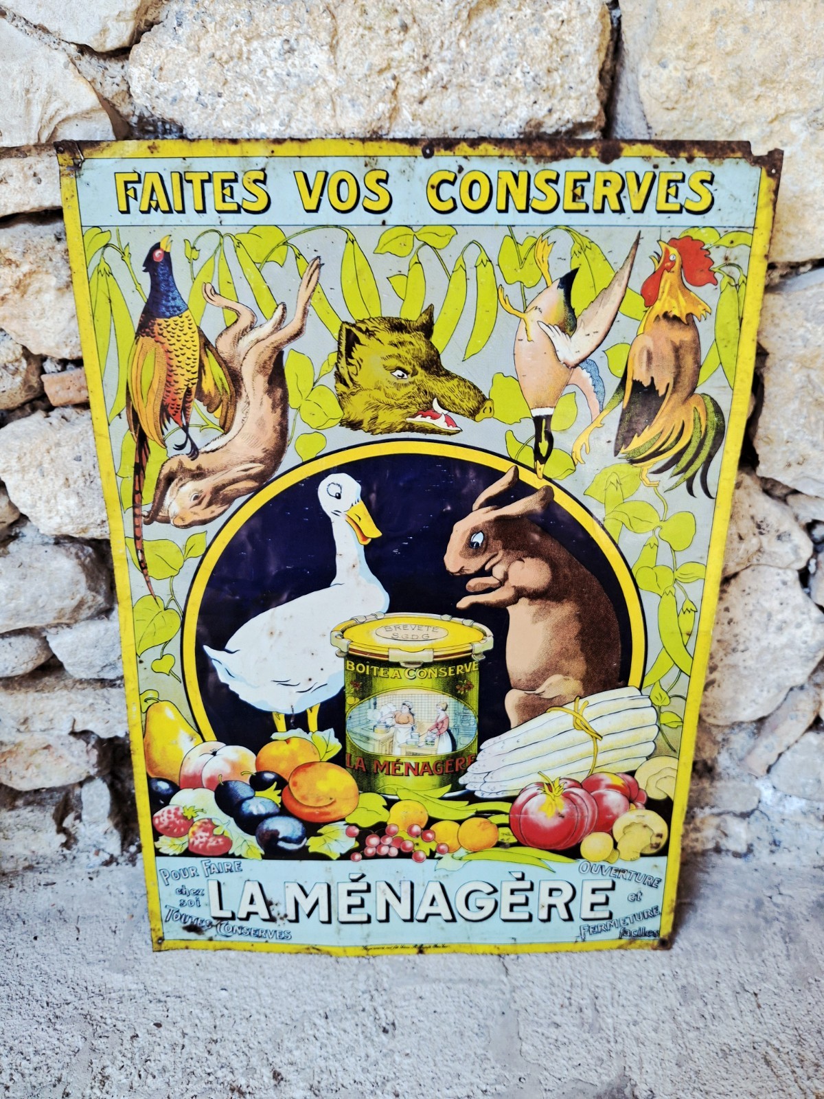 La Ménagère – Lithographed Advertising Sheet No Enameled Plate. Taste B.Rabier