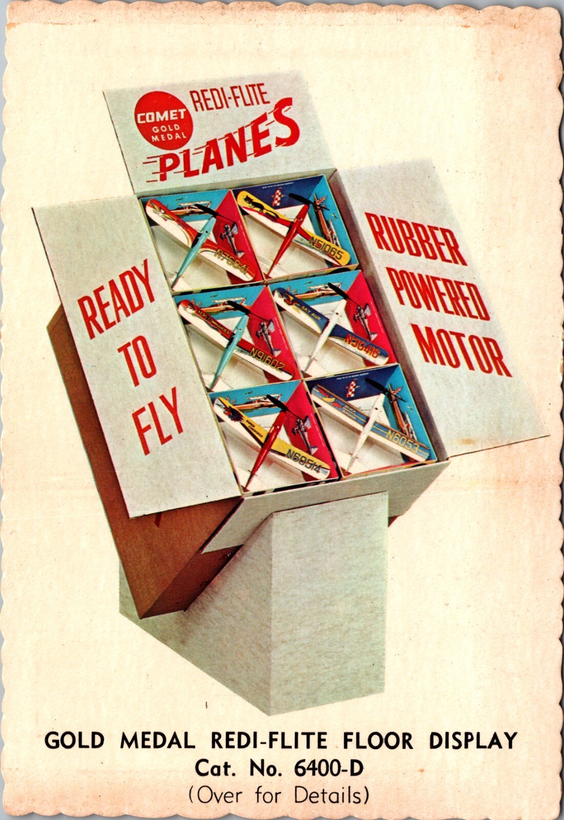 Comet Model Hobby Craft Gold Medal Redi-Flite Store Display Advertising Card