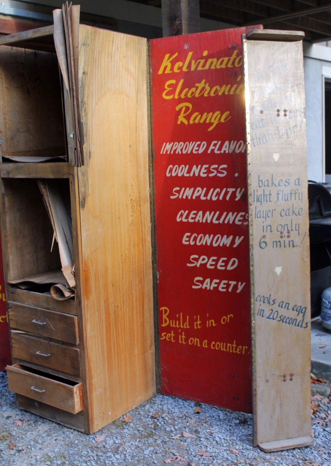 1930s Vintage Kelvinator Display Crate Signs – Set of 5