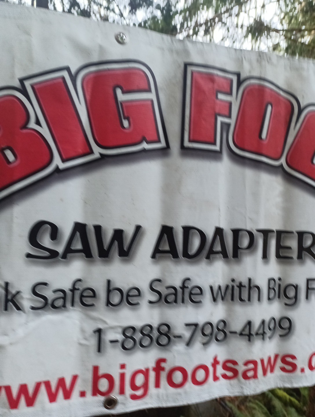 Vintage Big Foot Tools Advertising Banner 68×21.5 In RARE