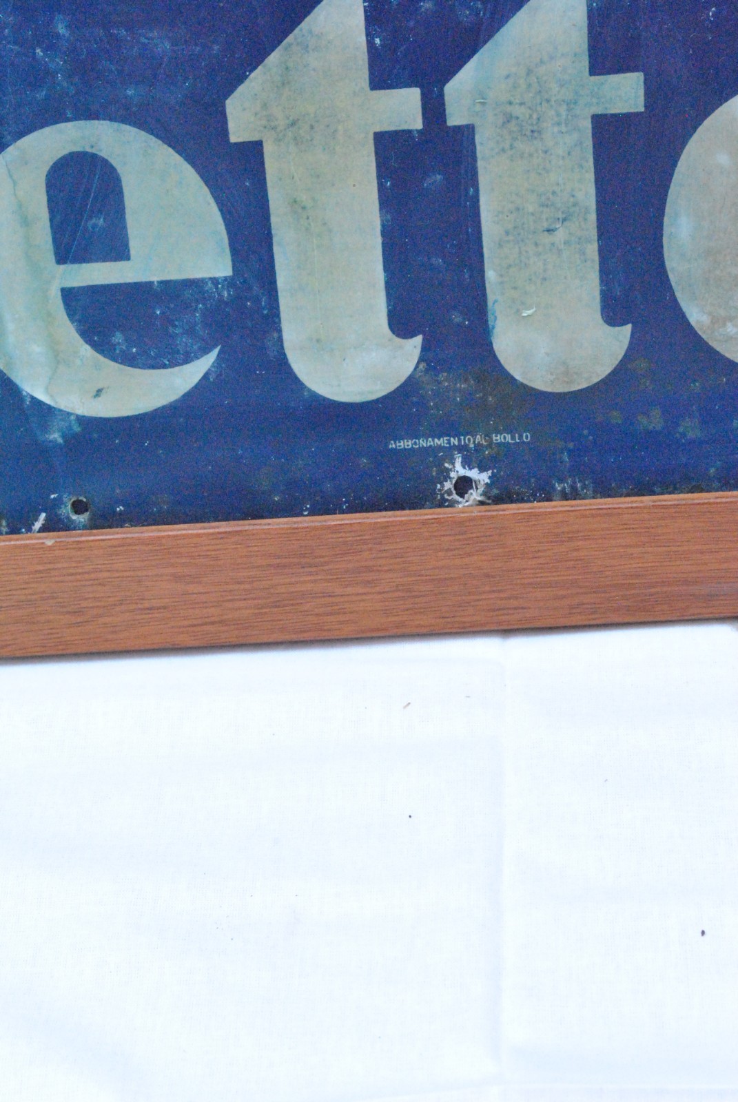 RARE Vintage ’50s Metal Signboard GILLETTE BLADE Metal Sign 70 x 50