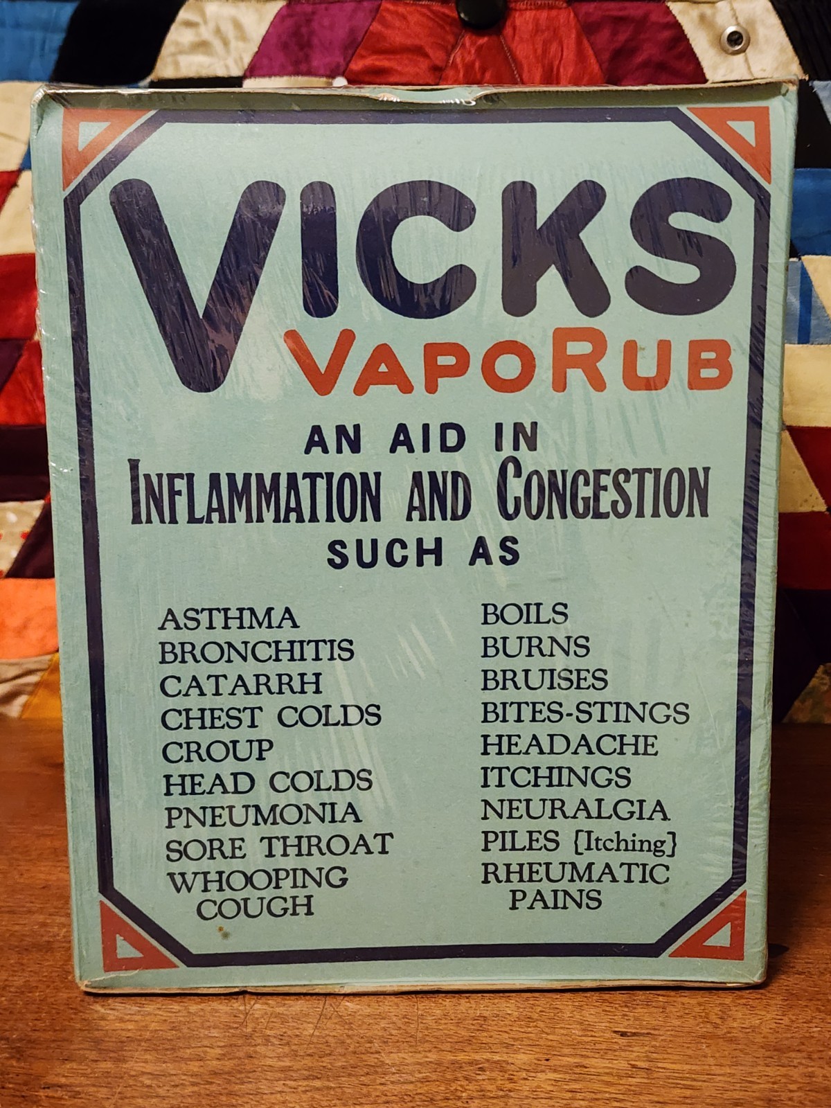 Vintage VICKS VapoRub GENERAL STORE Countertop Box Display Advertising EXCELLENT