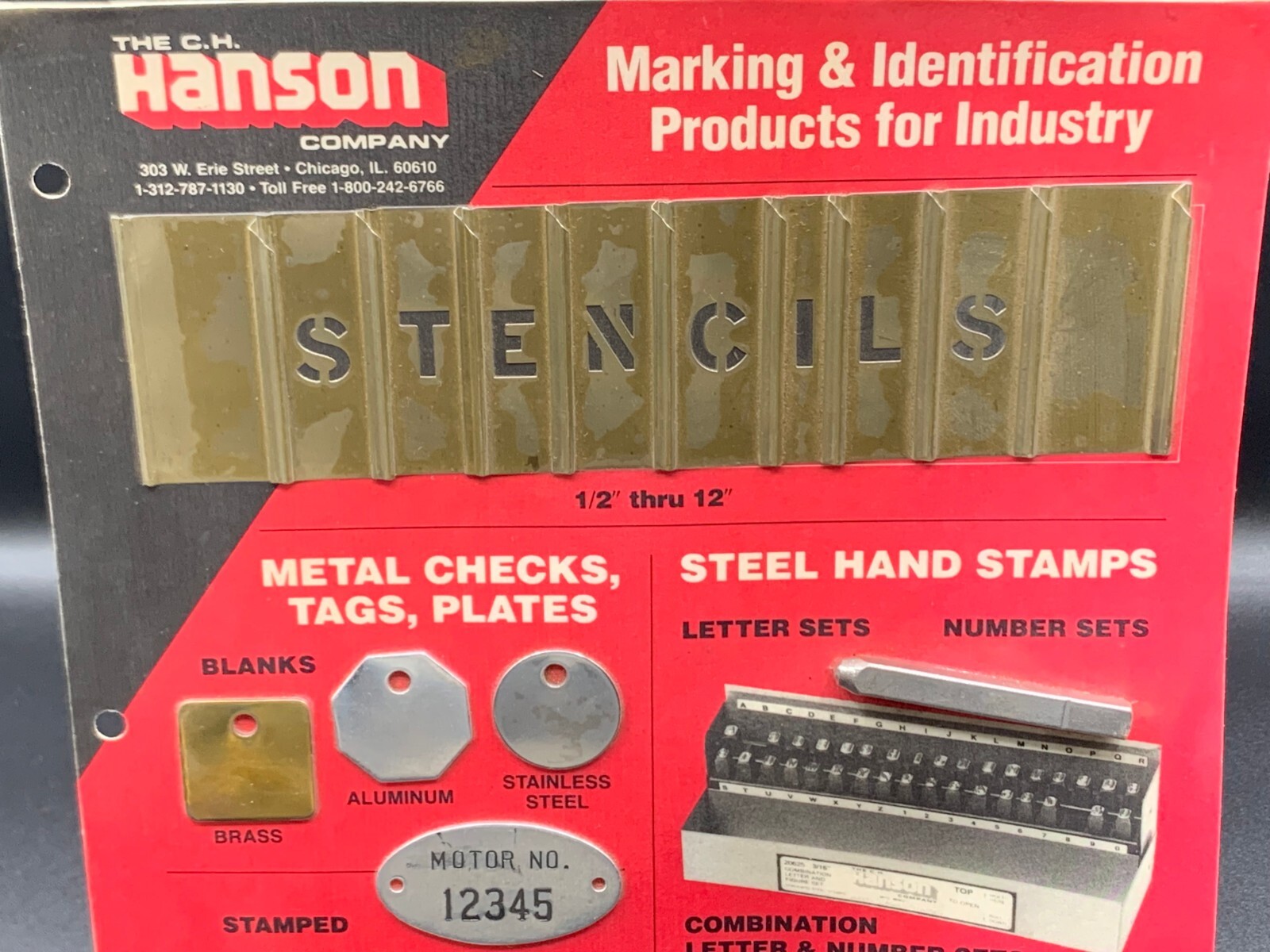 Vintage Advertising Hanson STENCIL display collectible