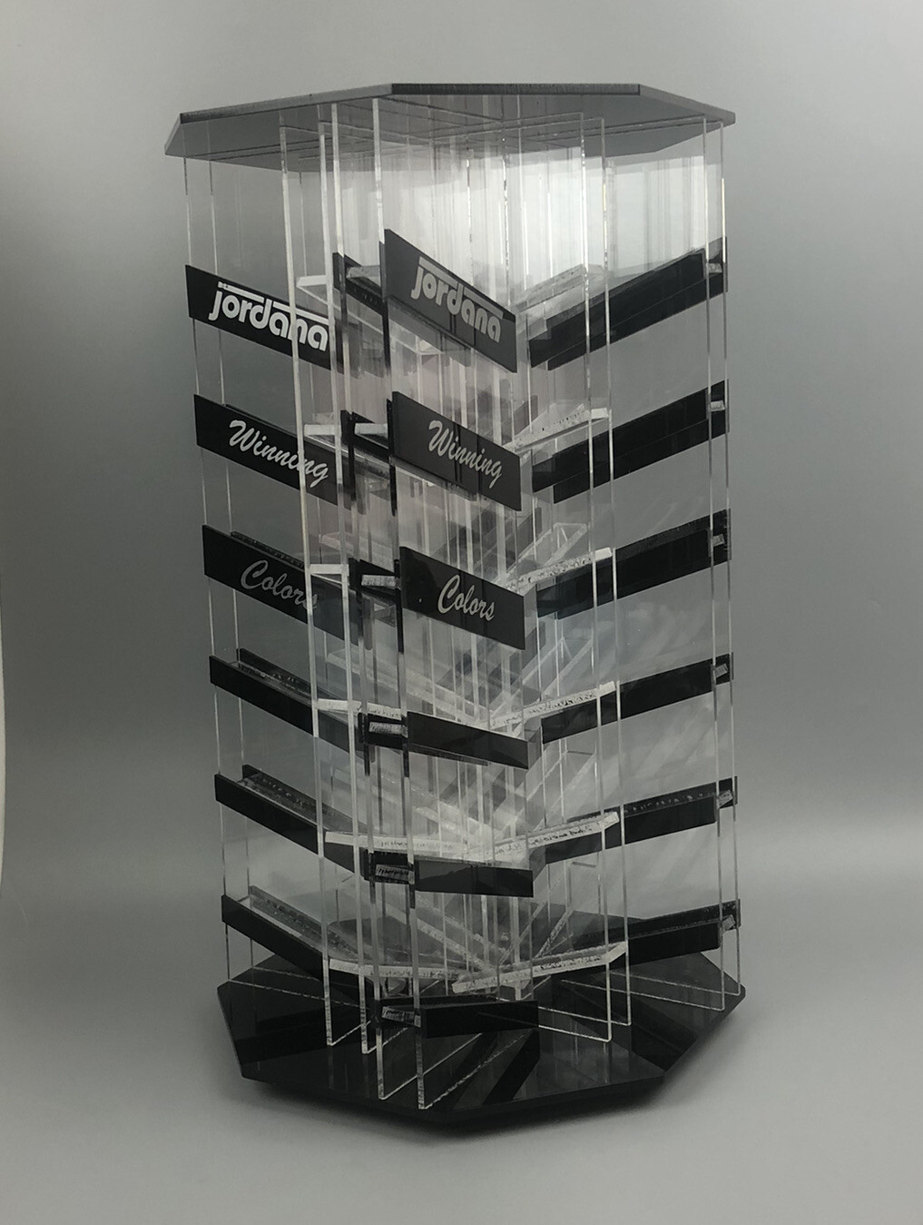 Jordana Cosmetics Acrylic Revolving Store Display Case Organizer