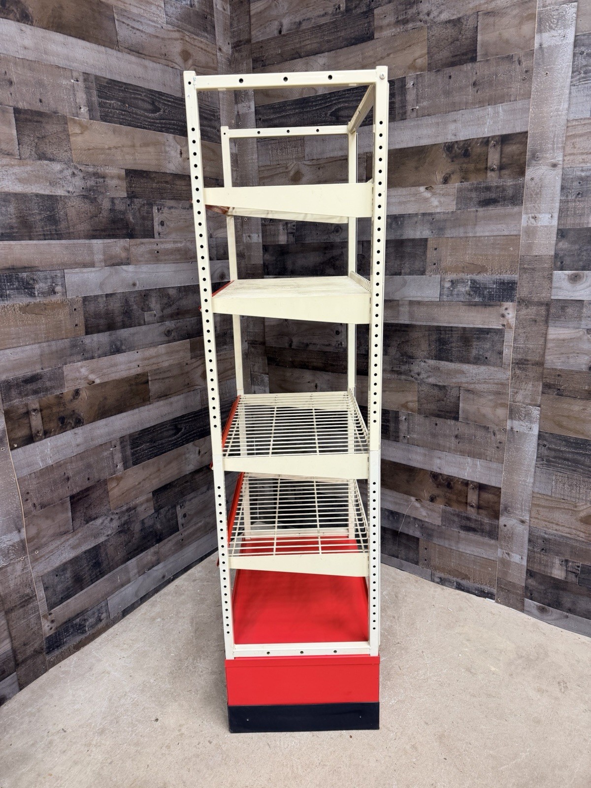 Vtg Nabisco Commercial Store Display Stand Large Red White Unique Bookcase Metal