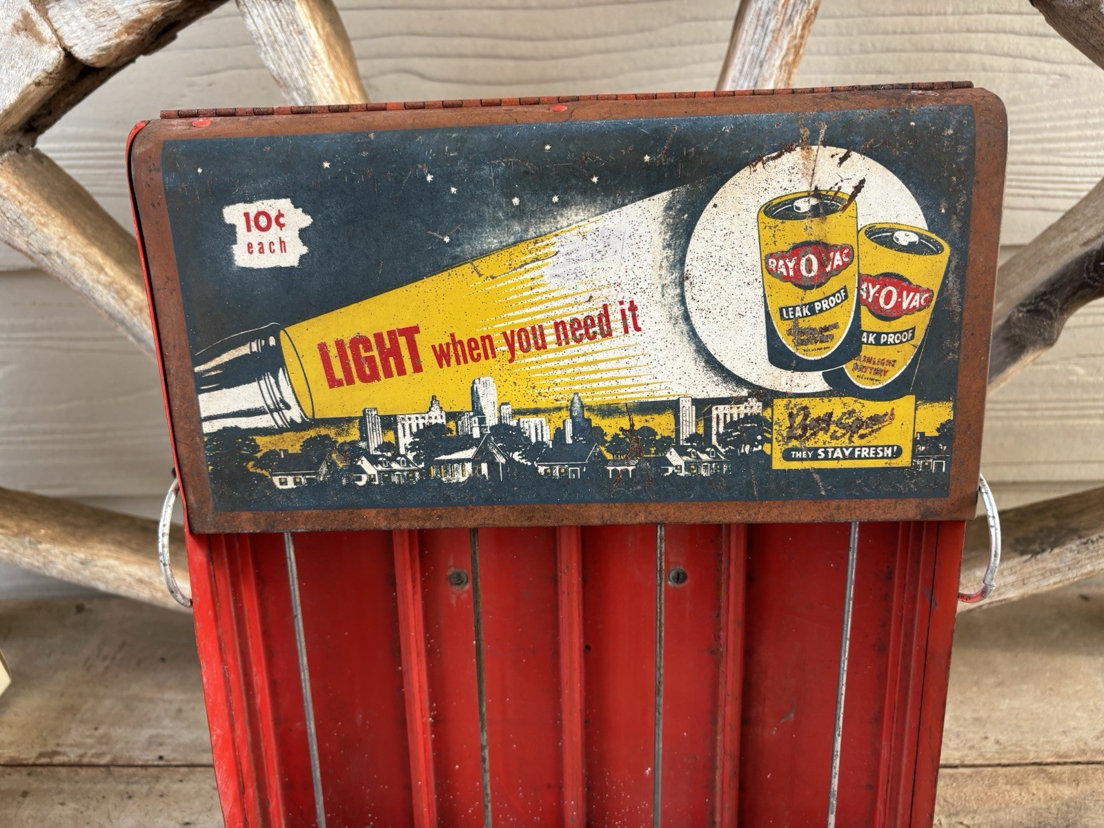 Vintage Ray O Vac Battery Display Light When You Need It 10 Cents Each