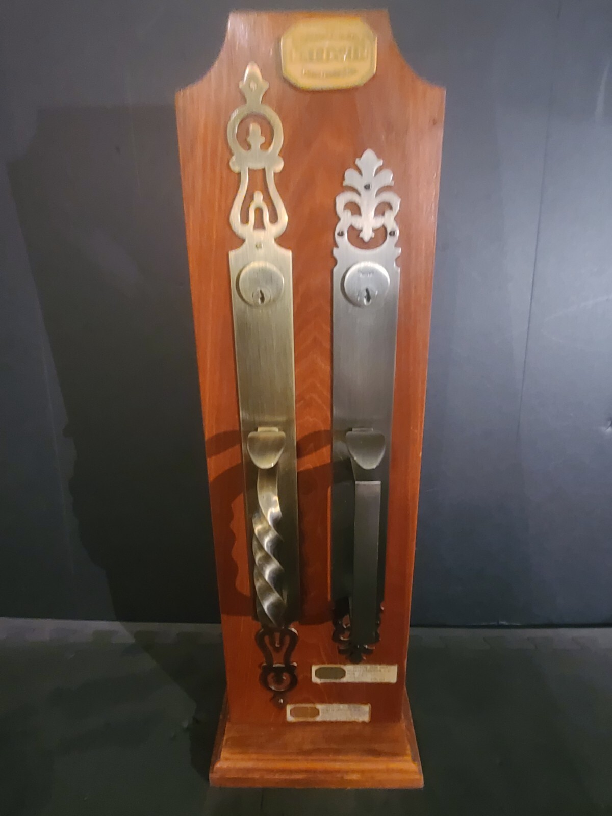 Vintage Baldwin Mortise Door Handle Lock Set Salesman Sample Advertising Display