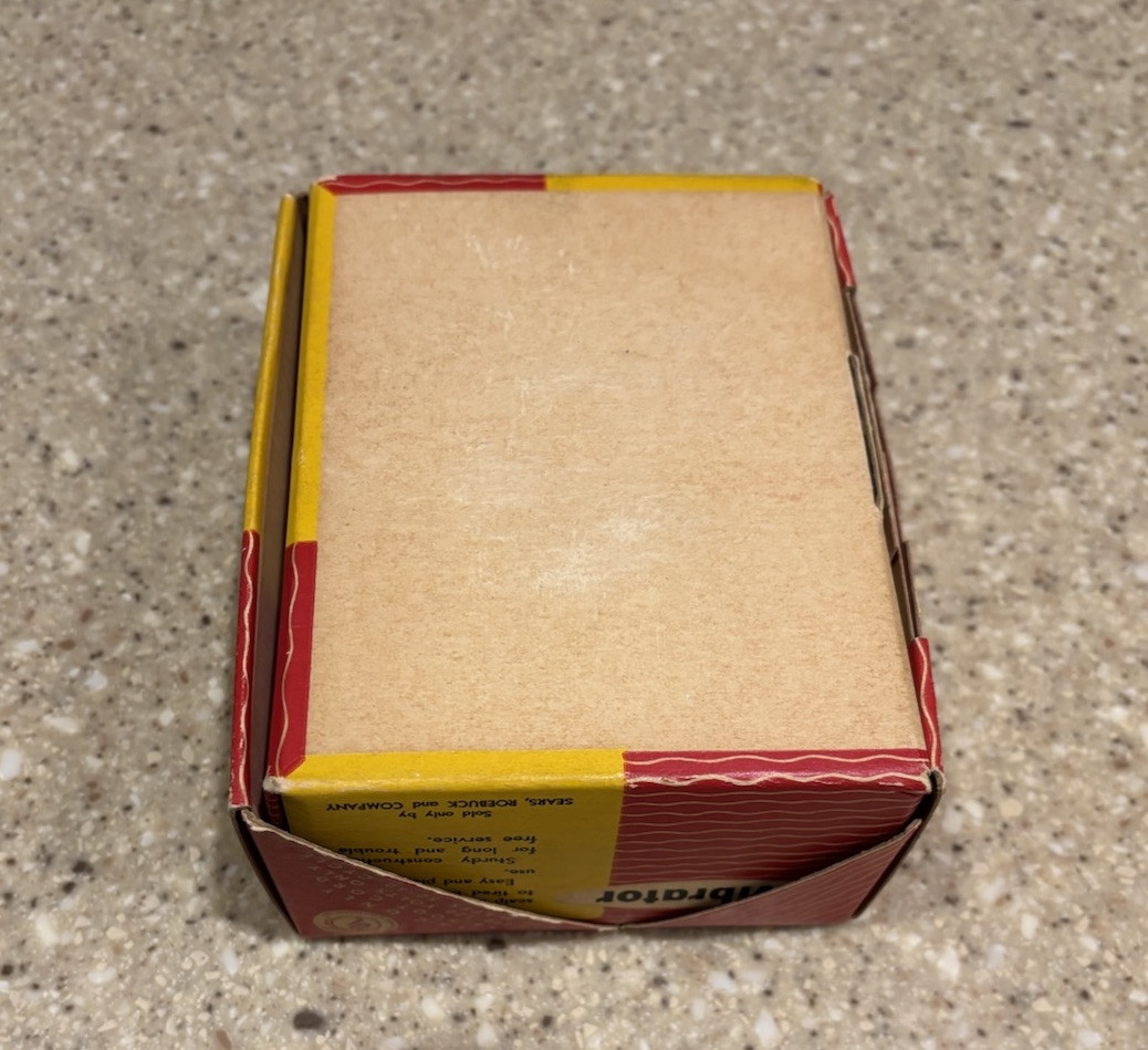 Vintage Store Display Item Box Kenmore Electric Hand Vibrator Box Only