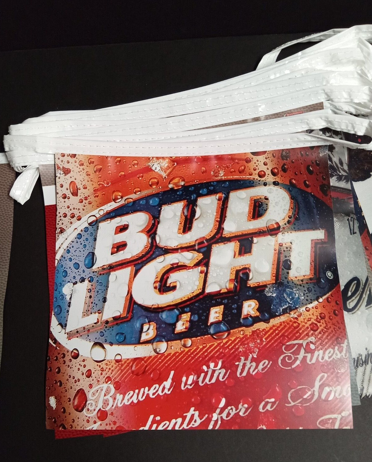 Budweiser Buccaneers Football String of 18 Flags (11.75″h x 11.5″w ea) c2008
