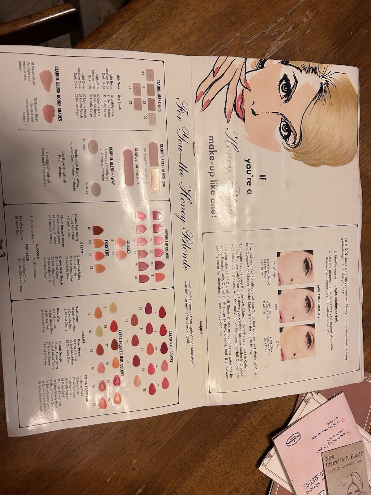 Vintage Advertising Clairol Cosmetics Display Cabinet 20.5” With Color Charts