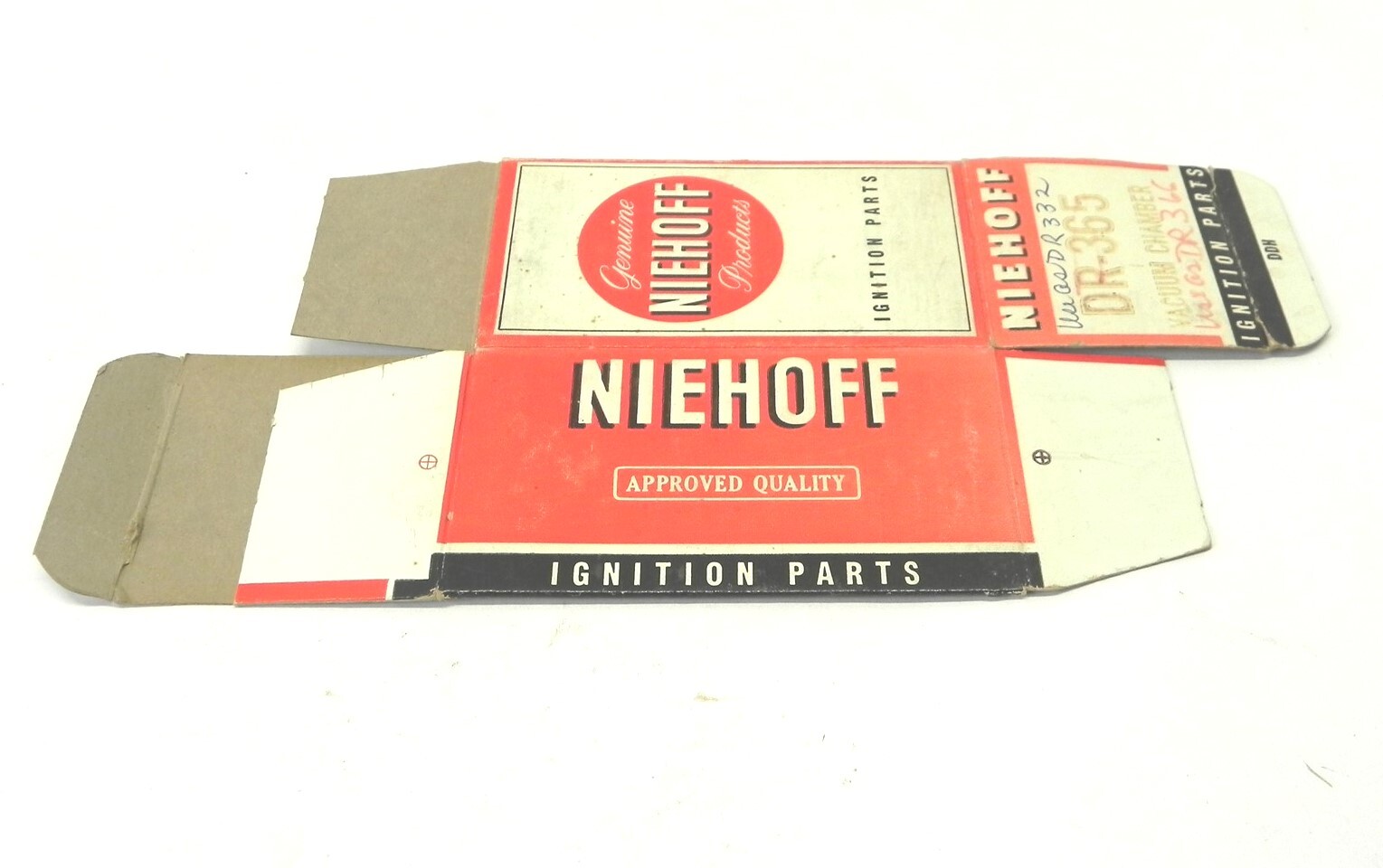 VINTAGE NIEHOFF IGNITION PARTS DISPLAY BOX *BOX ONLY* #DDH NEW UNUSED