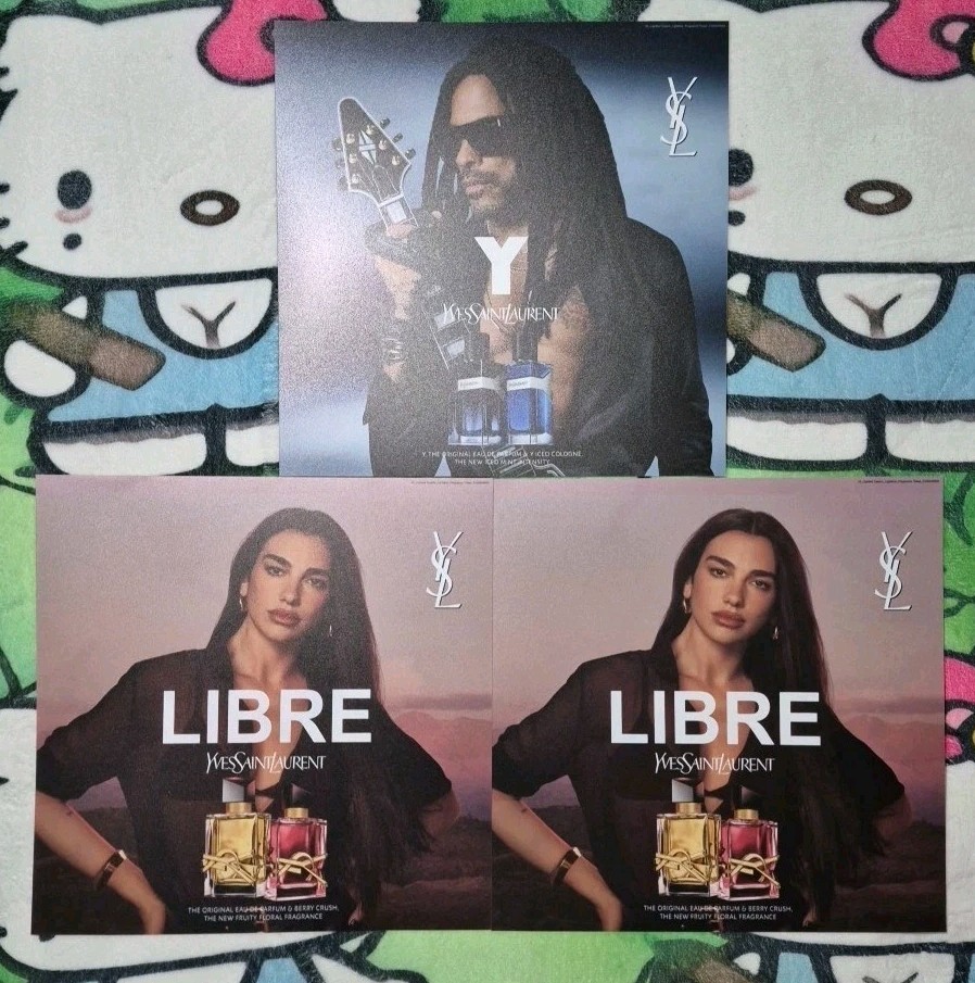 Dua Lipa Lenny kravitz LIBRE Perfume Promo Display Lot YVES SAINT LAURENT YSL
