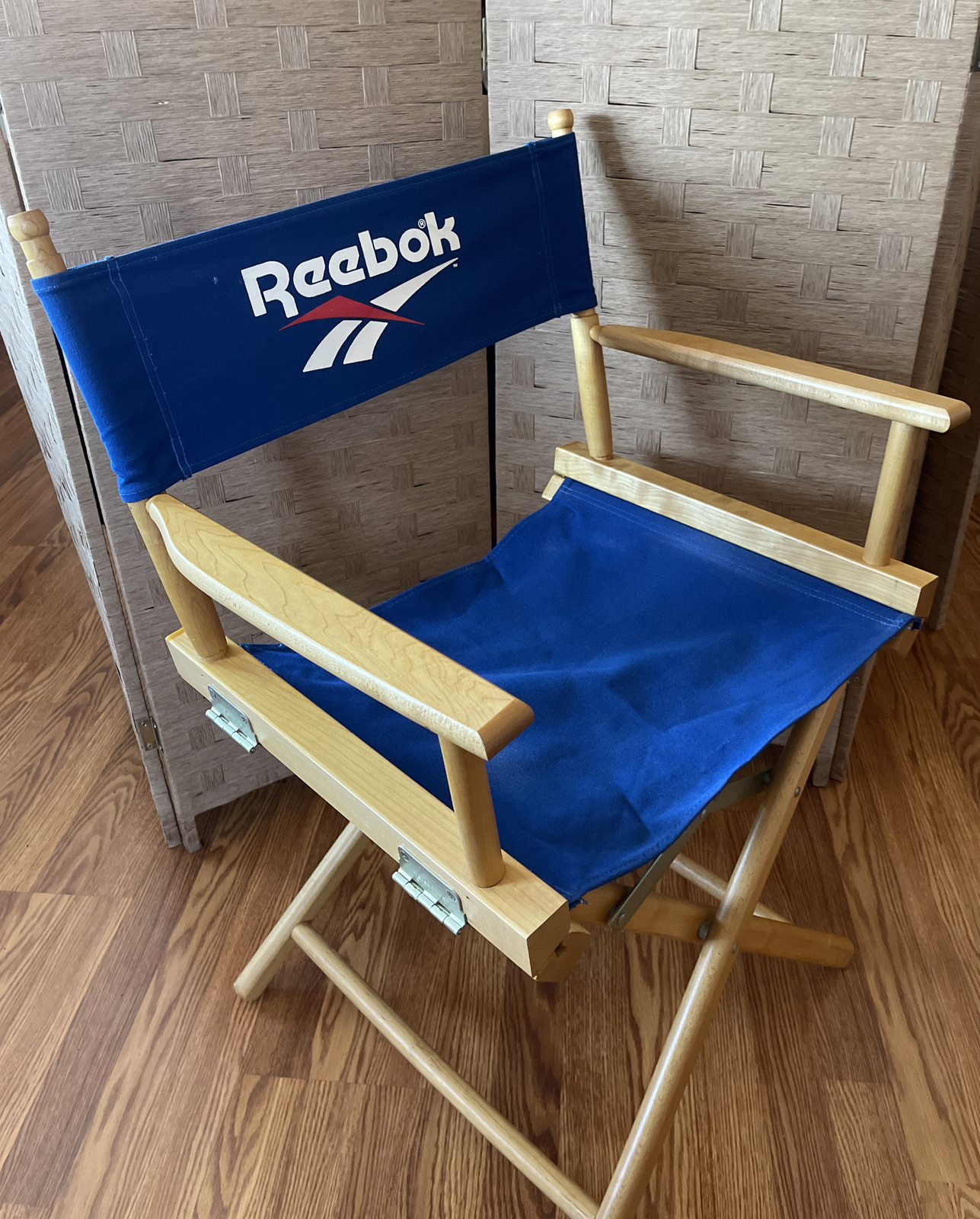 Classic Rare 1990s REEBOK Purple Folding Vintage Telescope Directors Chair