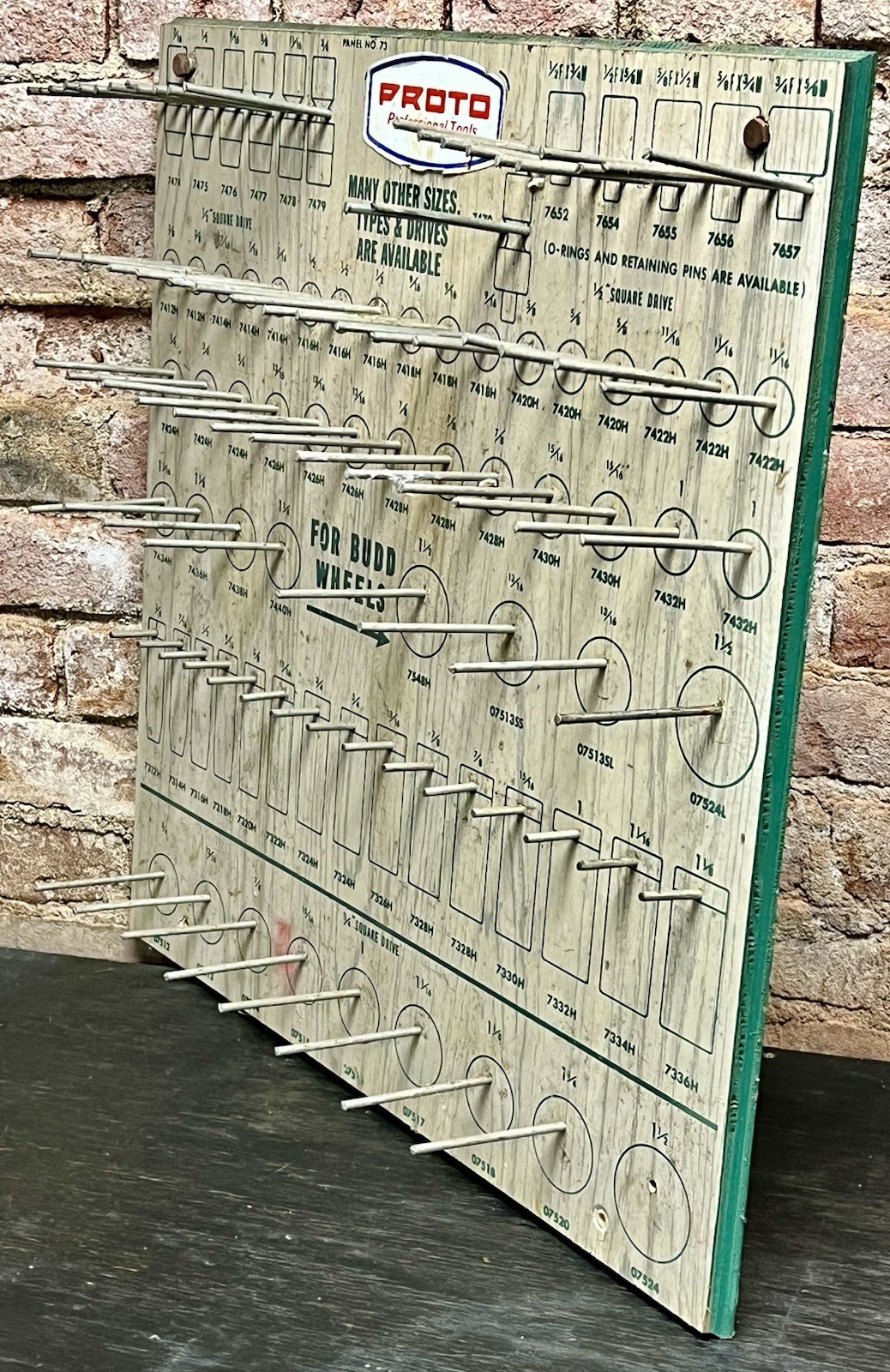 Vintage Logo Proto Tools Dealer Hardware Store Sockets Tool Display Rack No 73
