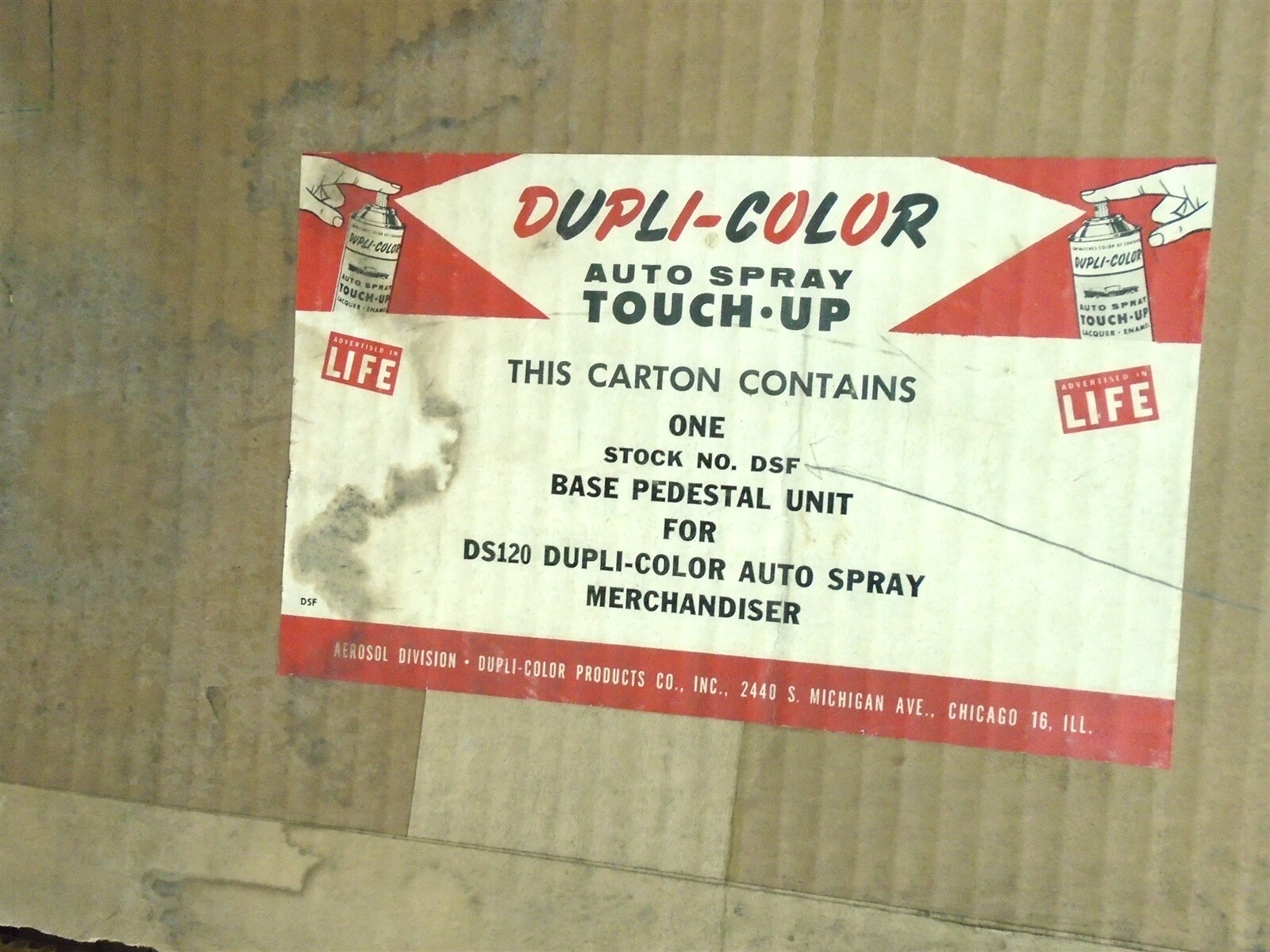Vintage DUPLI-COLOR 1959-60 – METAL DISPLAY BASE – (NEW OLD STOCK in BOX)