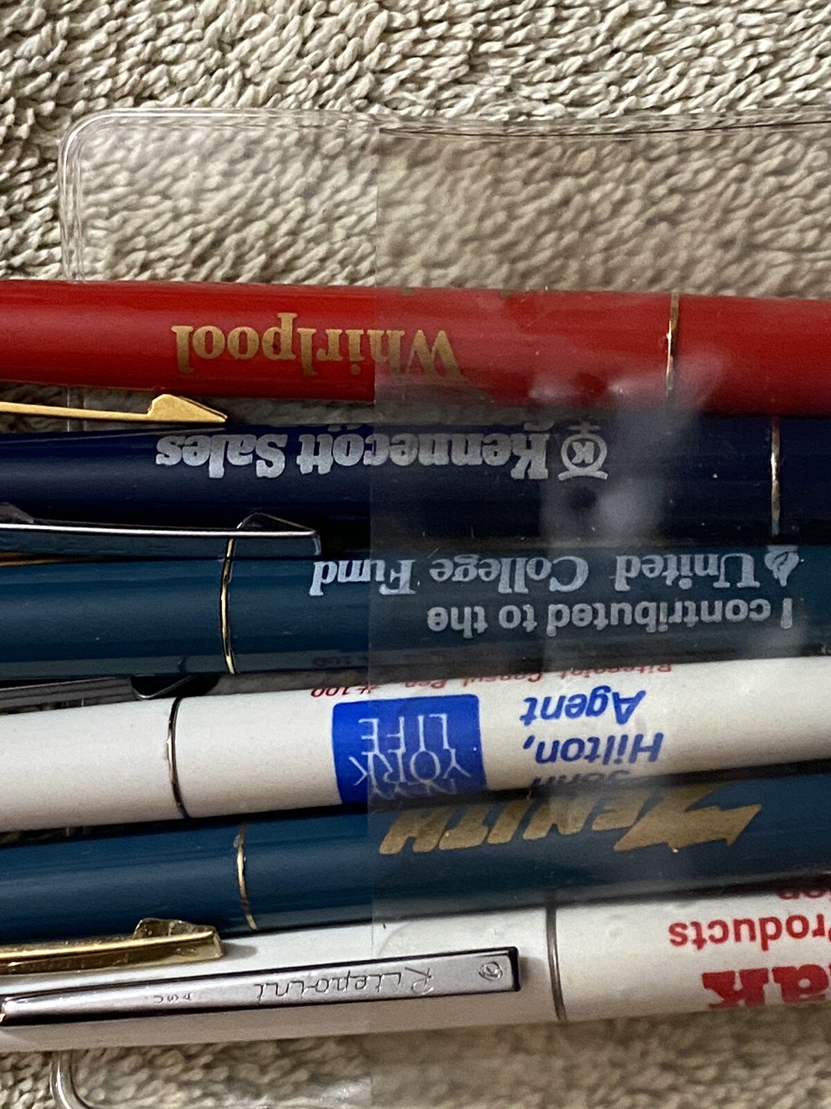 Vintage Advertising Pens Salesman Sample Case Ritepoint & Coasters In Case