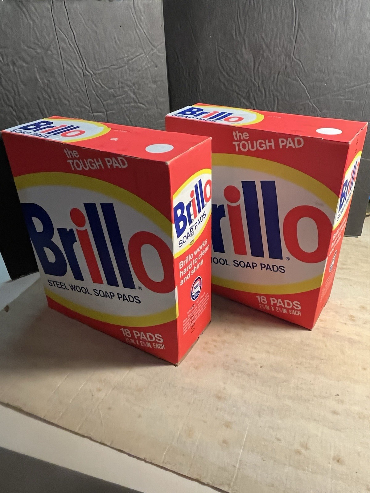 Vintage Brillo Steel Wool NOS Lot Of 2 Boxes Warhol Pop Art Great Ad Graphics
