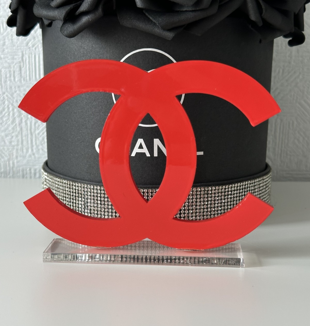 Chanel Logo Red Store Display CoCo Mark Logo Acrylic New