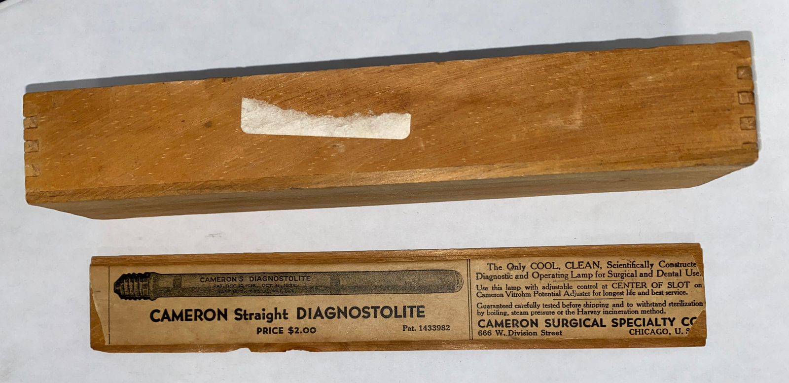 Vintage Cameron Straight Diagnostolite Chicago IL with 3 lights UNTESTED Denist
