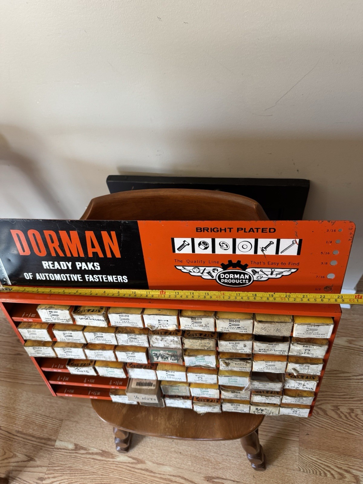 Vintage Dorman Ready Paks Fastener Cabinet w/ Contents Organizer USA LOADED! VGC