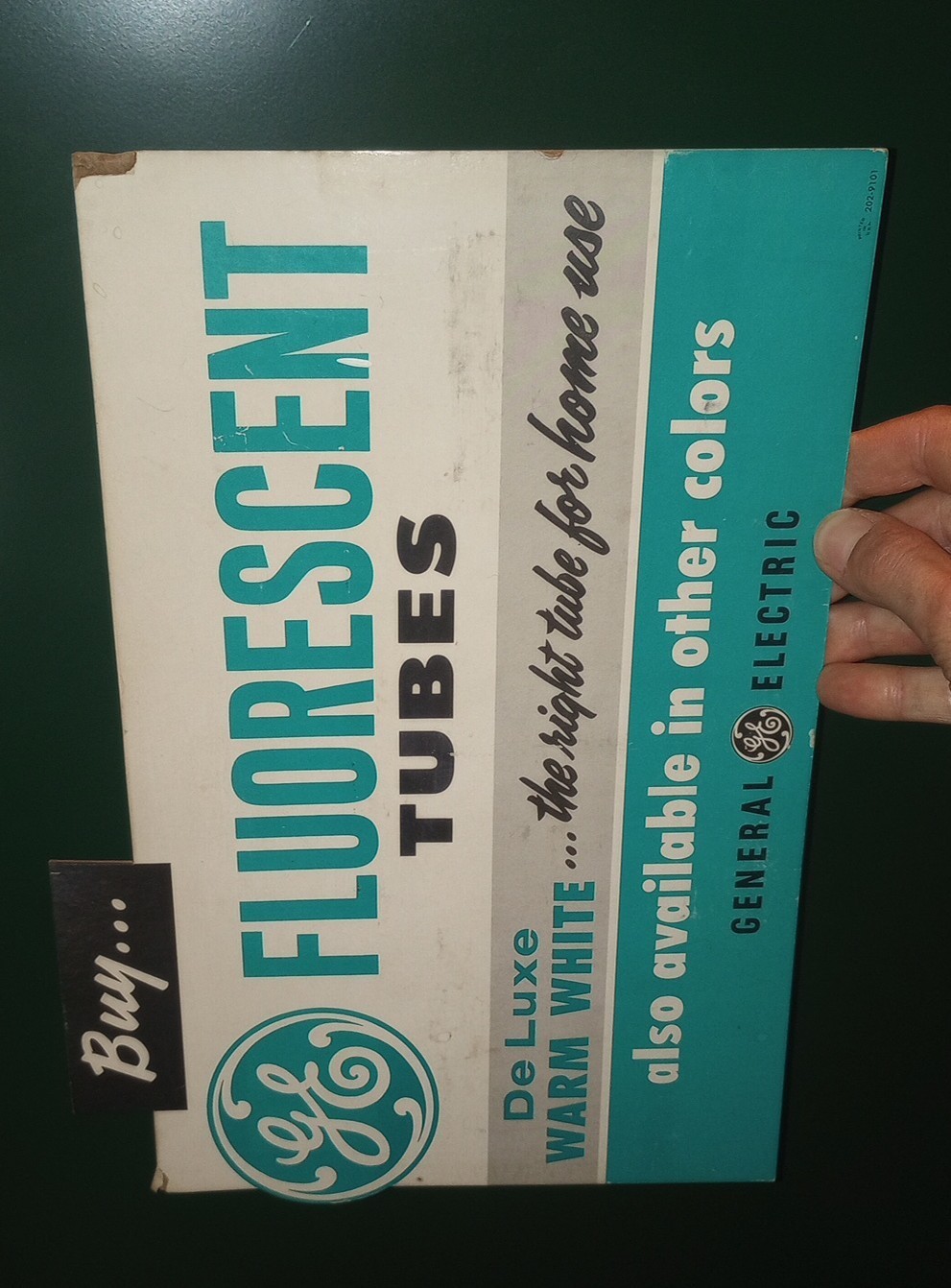 Vintage General Electric GE Florescent Tubes Advertising Sign Hardware Store