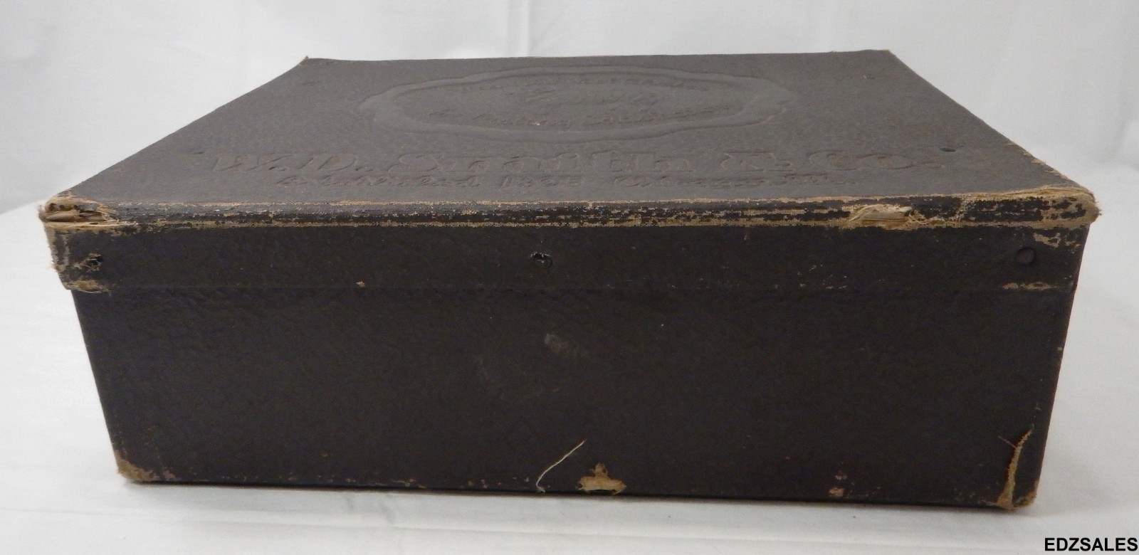 Vintage Salesman Sample Display Case W.D. Smith Wool Clothes Fabric Advertising