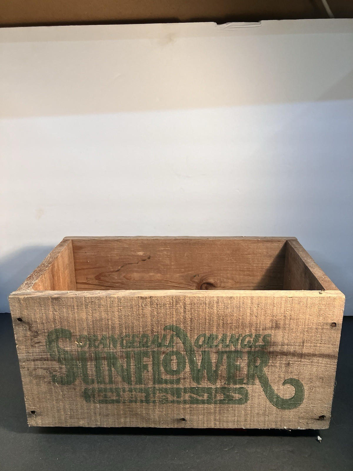 Vintage Orangedale Oranges Sunflower Wooden Display Crate Advertising