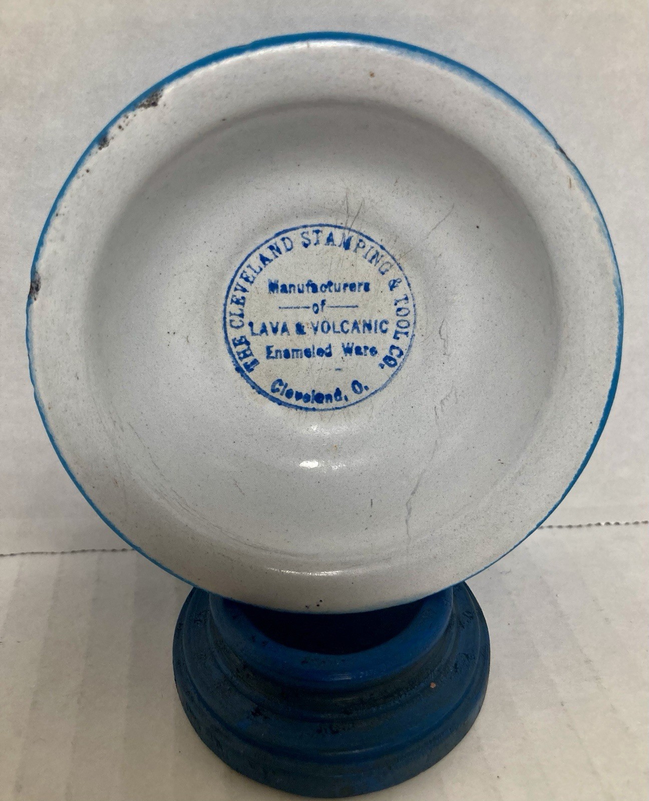 Antique SALESMAN SAMPLE Bowl-Manufacturers Of Lava & Volcanic Enameled Ware