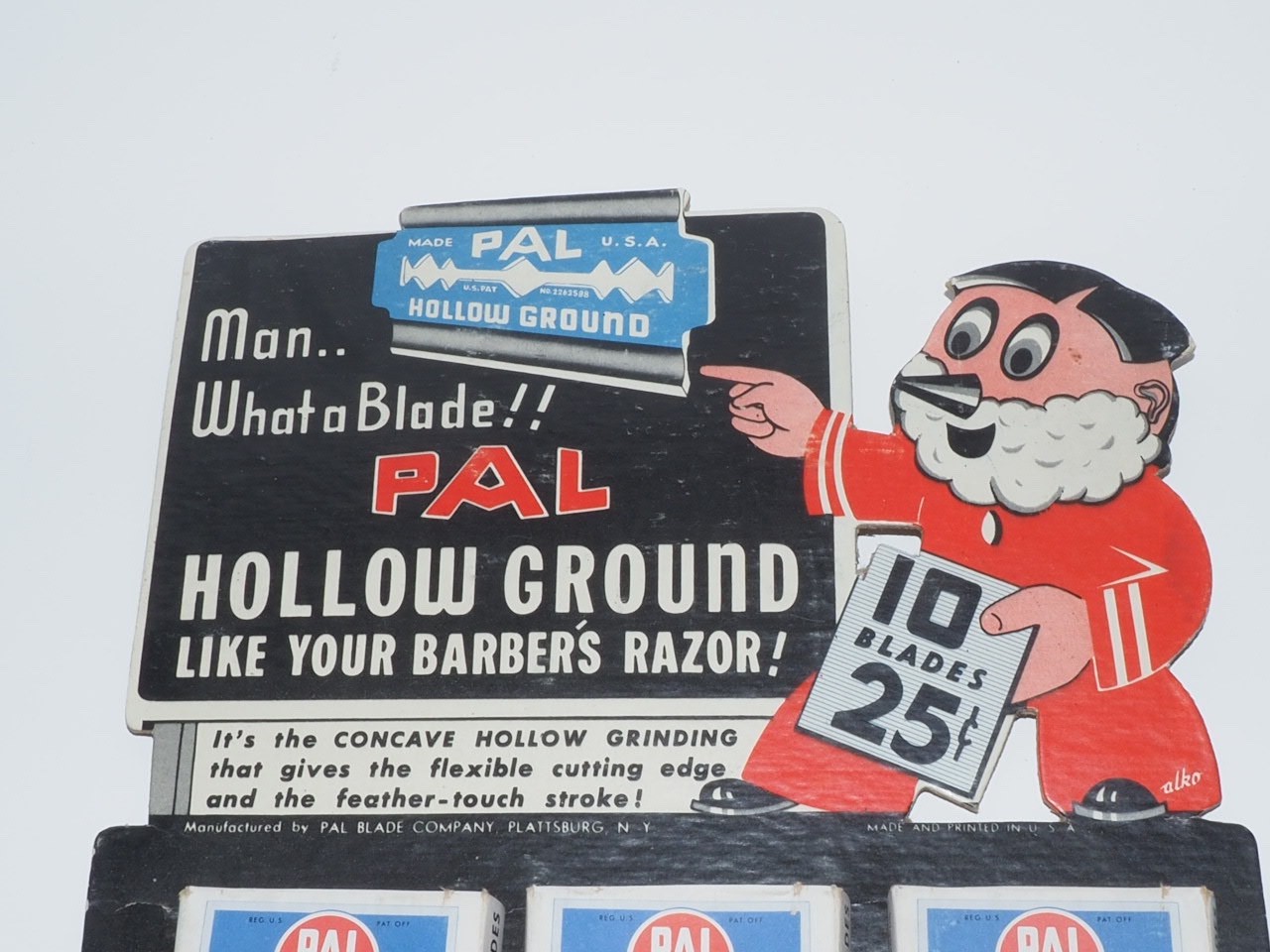 Vintage PAL Razor Blade Store Display