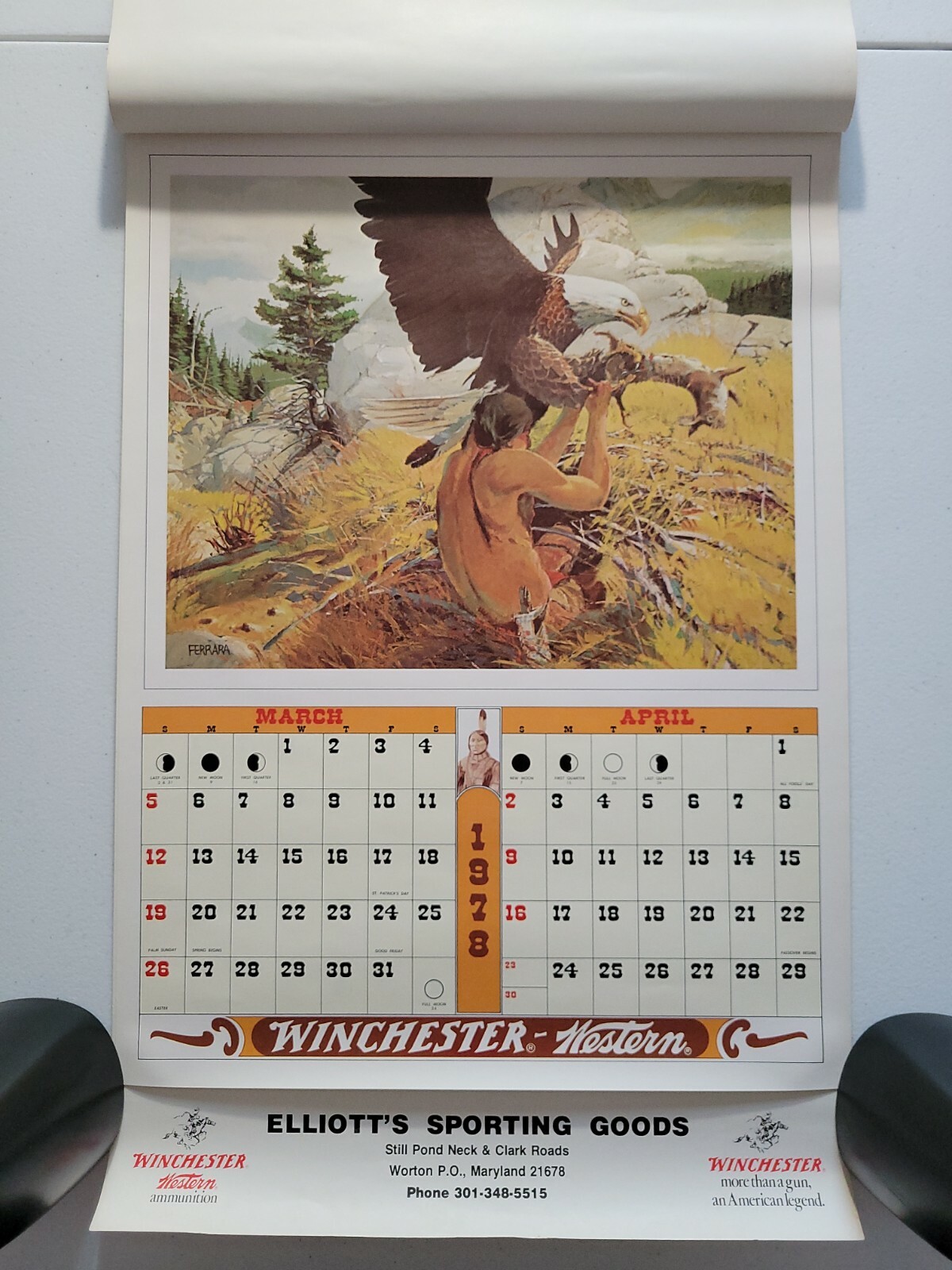 Vintage Winchester Western Collection of Buffalo Bill’s Adventures Calender