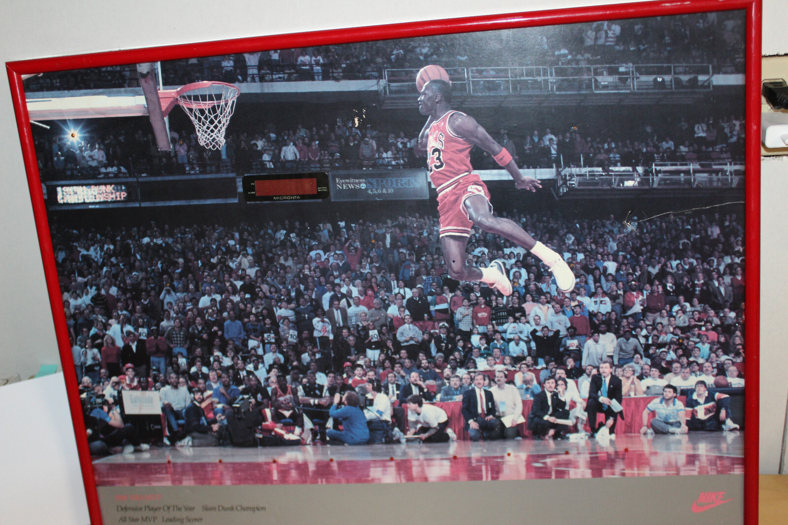 OG Vintage Michael Jordan #23 Free Throw Line Dunk Store Display Nike Sign