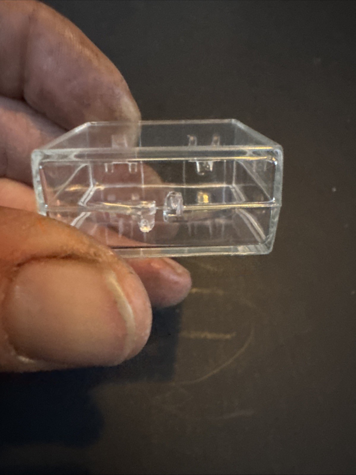 Lot of 20 Acrylic Clear Hard Plastic Hinged Display Case 1-5/16”x 1-5/16”x 5/8”
