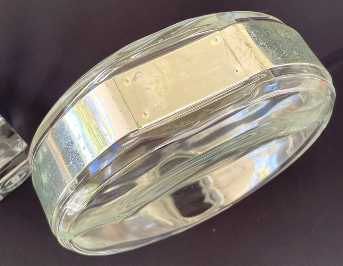 Vintage Rare CHANEL CHANCE Giant Factice Empty GLass Bottle Display 2L 67.5 FlOz