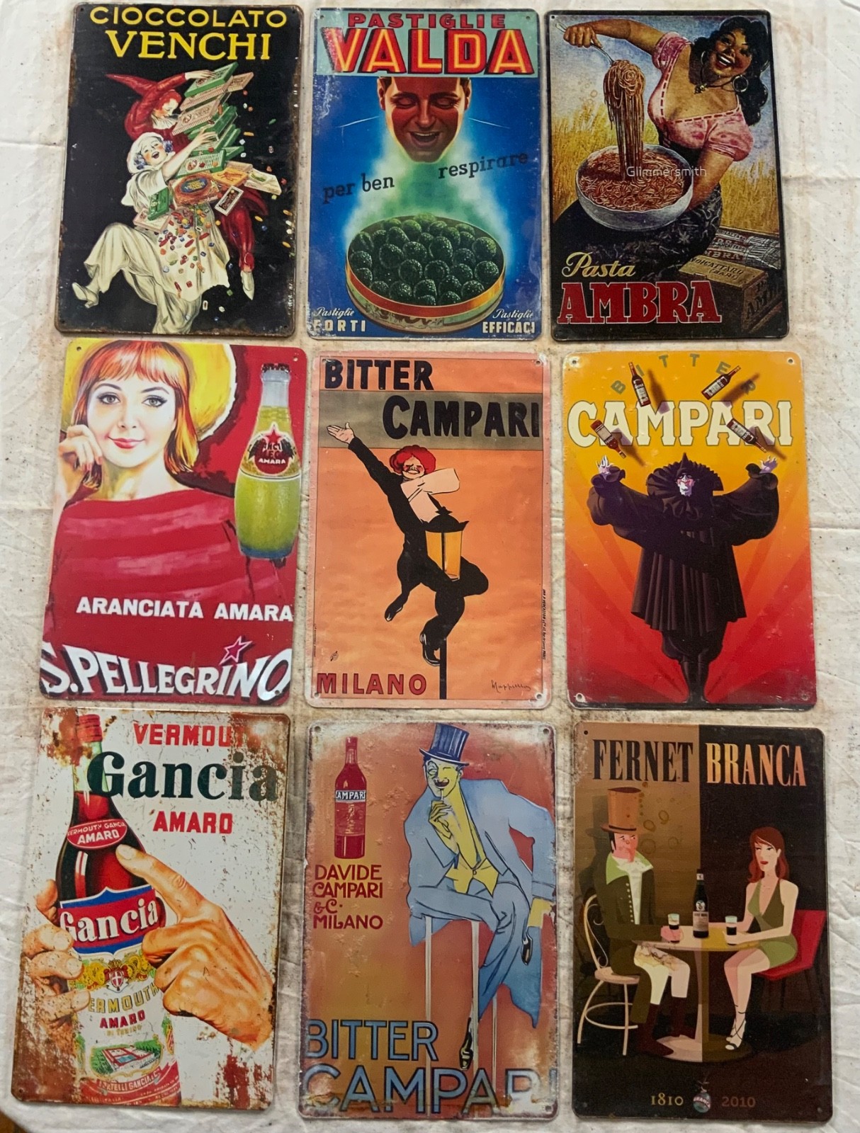 Metal plates No.9 plates, cm 20×30
