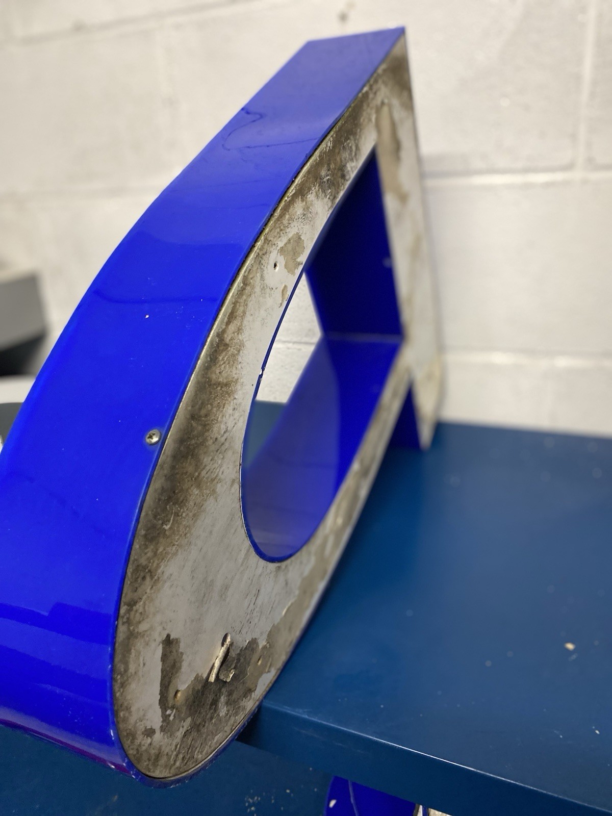 Letter P Ex Sign (Peugeot) Blue