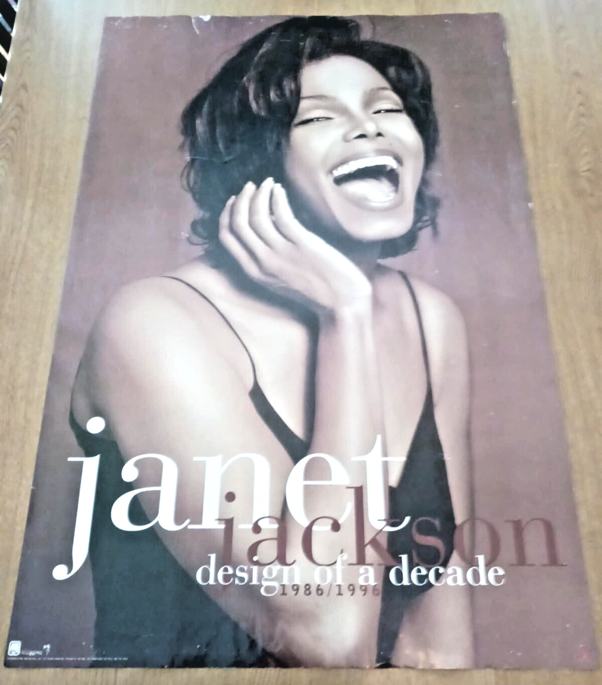 JANET JACKSON 1995 A&M Records Promo Poster “DESIGN OF THE DECADE 1986/1996”