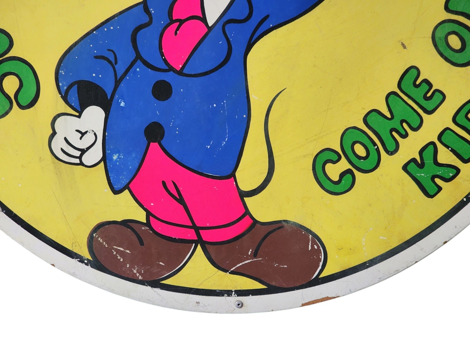 Vintage Disney Toys Toy Store Come On In Kids Mickey Mouse 24″ In Diameter