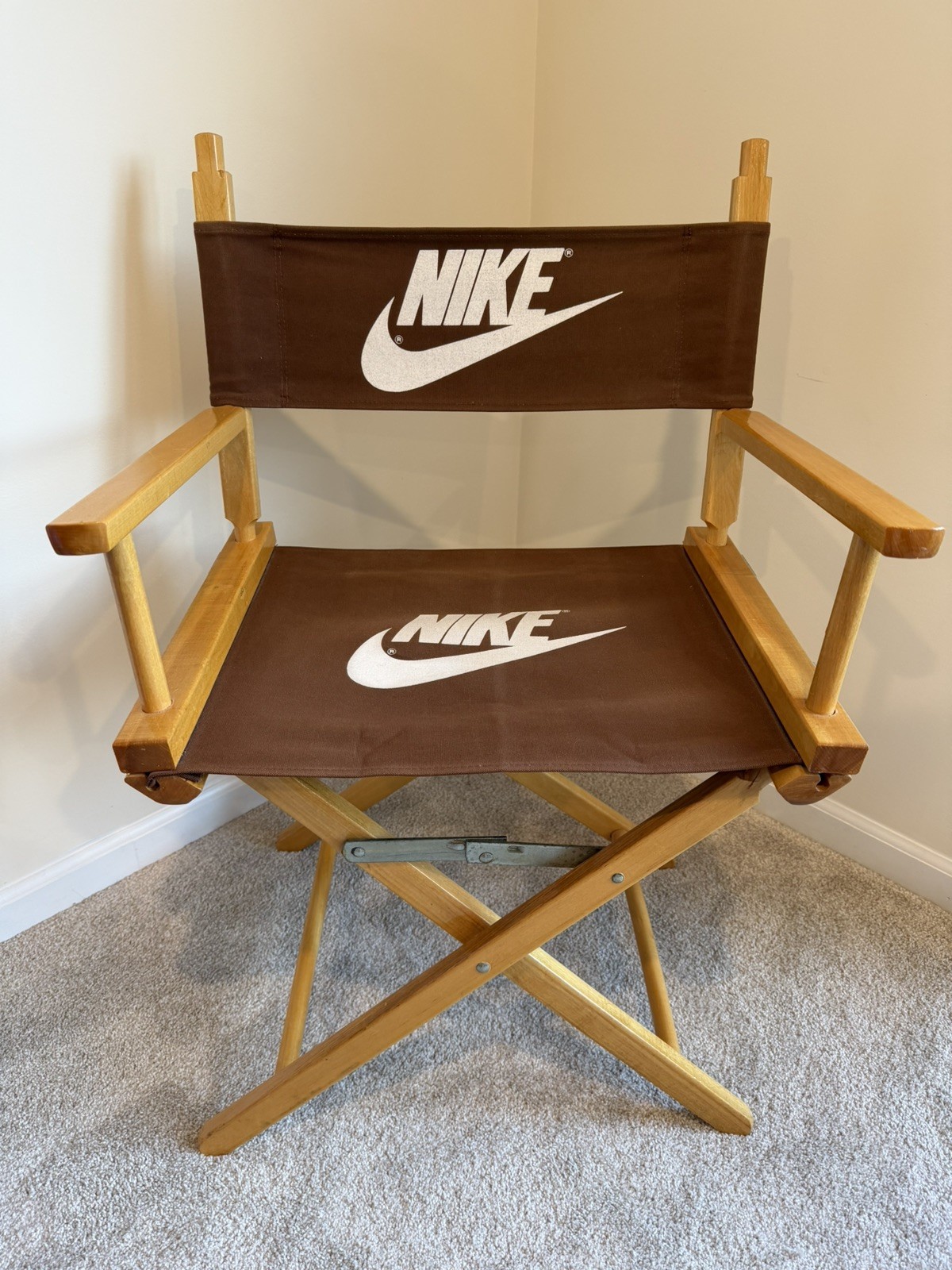 Vintage 80s Nike Director Chair Just Do It Promo Rare Collectible Seat Swoosh