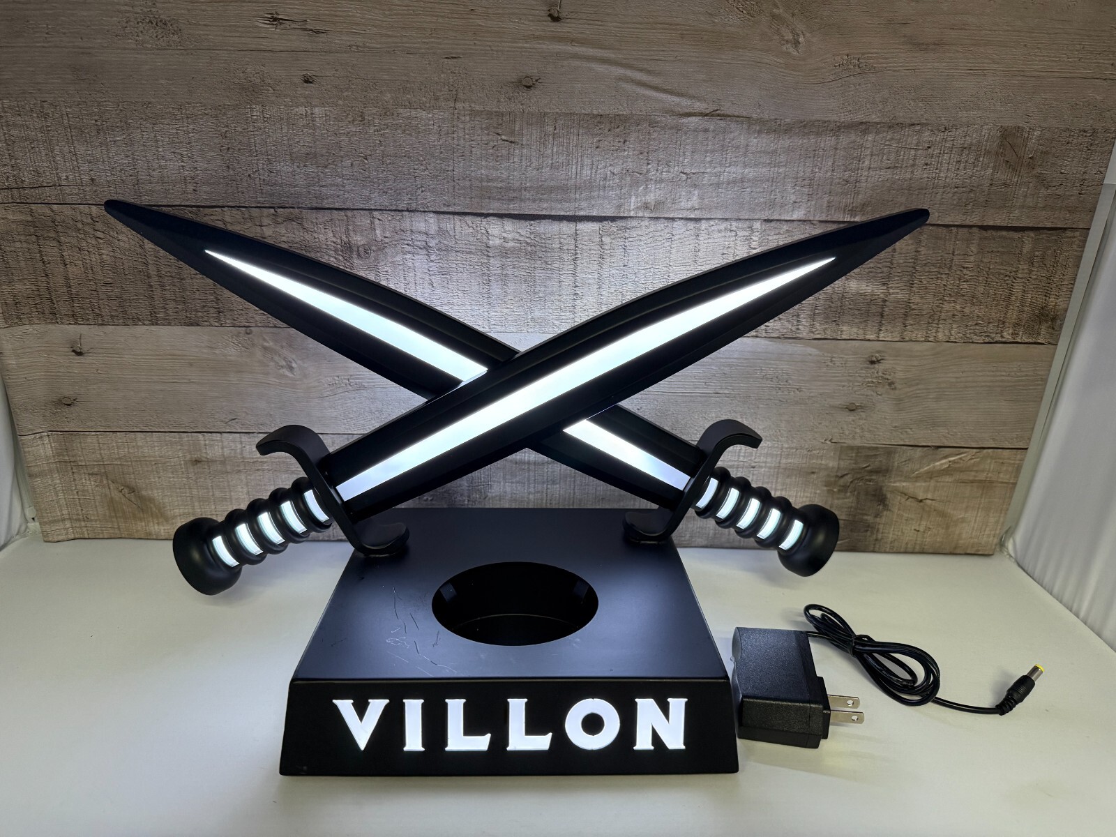 VILLON alcohol Advertising LED lighted Display Bottle holder Super RARE FIND!