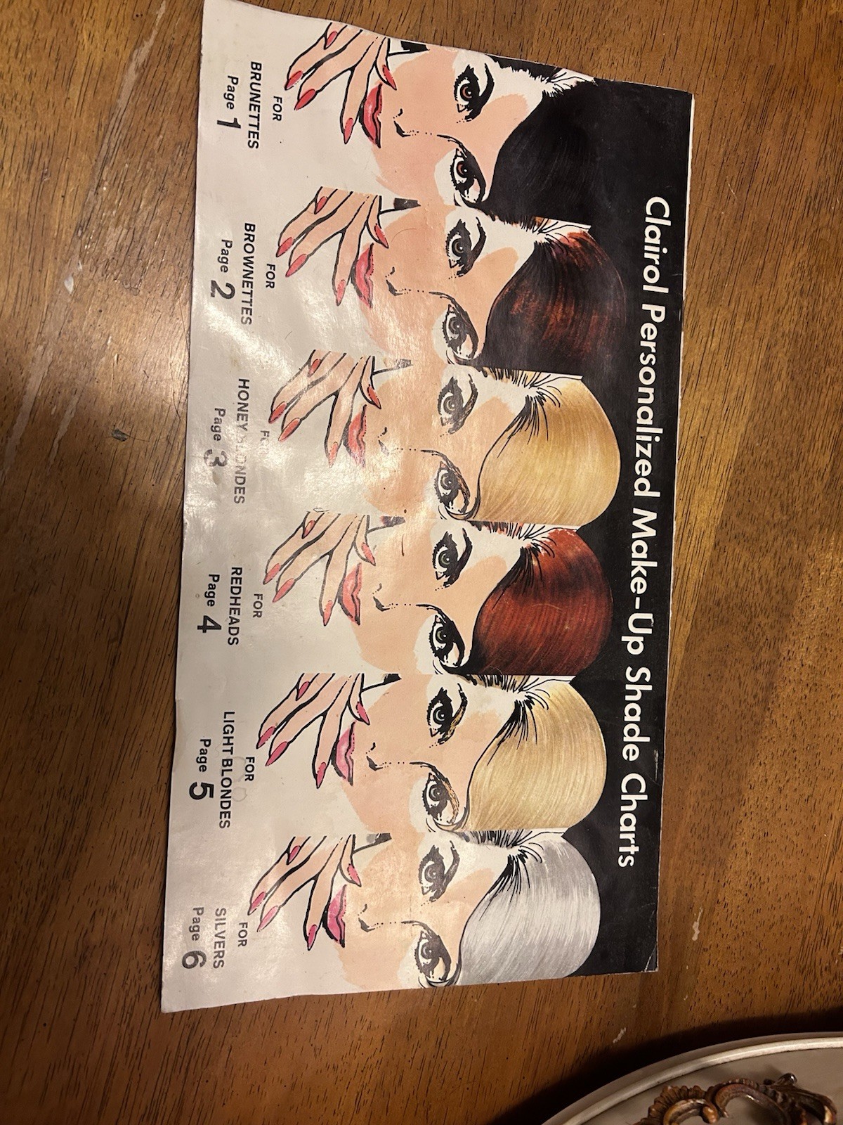 Vintage Advertising Clairol Cosmetics Display Cabinet 20.5” With Color Charts