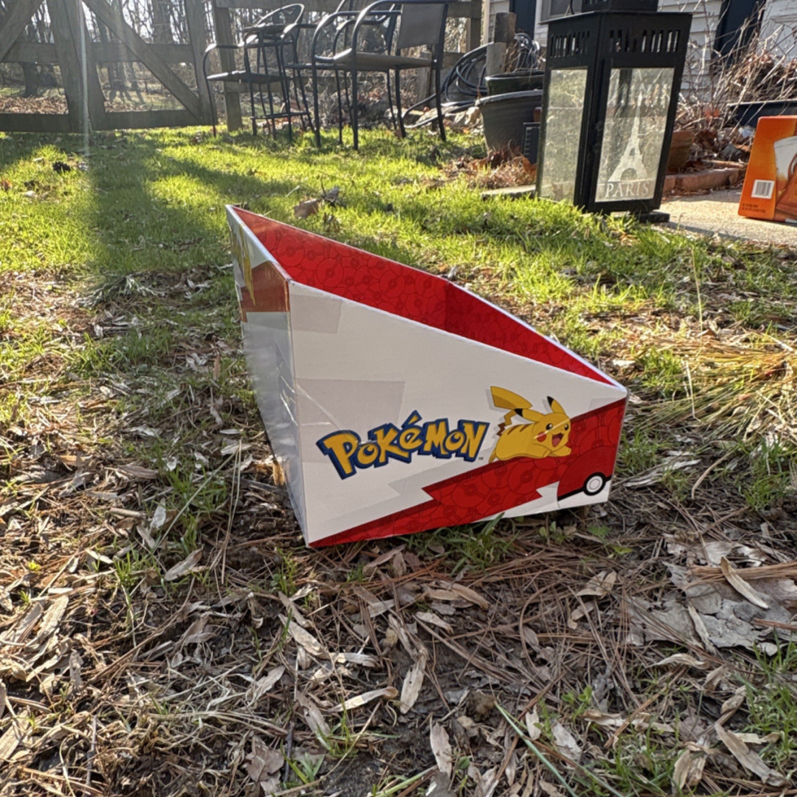 Pokémon Pikachu Design Store Display Box Red White Yellow