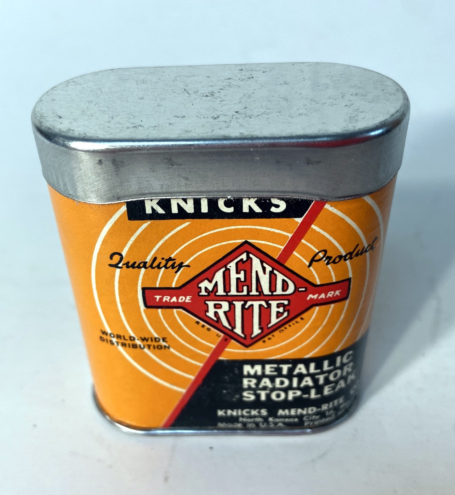 Vintage Knicks Mend Rite Metallic Radiator Stop-Leak Seals NEW NOS display FULL